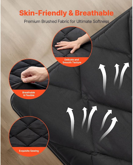 Vevor Exercise Mat Black (203.2x152.4x8.9cm)