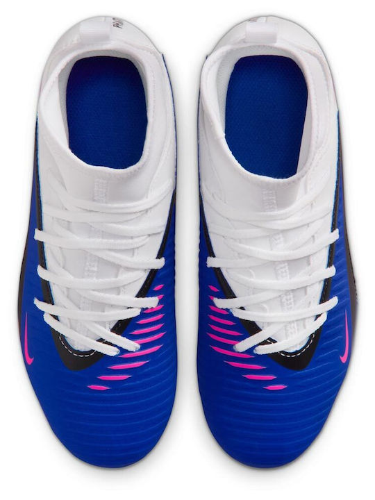 Nike Phantom 6 High Club FG/MG Παιδικά Ποδοσφαιρικά Παπούτσια με Τάπες Μπλε