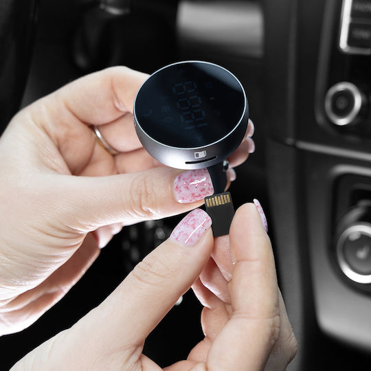 Proove Car Charger Fm Modulator Fmss30110003 Touch Screen Usb Type-c U-disk Tf Bluetooth 5.0 30w Grey