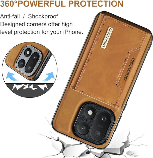 Dg.ming M2 Series Σκληρή Θήκη Μαγνητικό Πορτοφόλι Brown Oneplus 15 5g