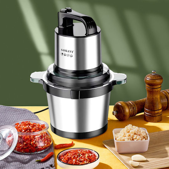 Sokany Electric Mincer 800w Multifunction 4l Silver