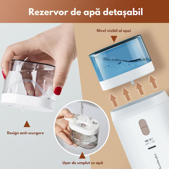 Aparat de călcat cu abur pentru haine de Mână 1200W cu rezervor 180ml Alb
