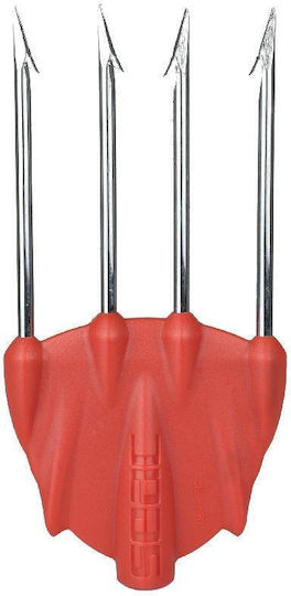 Seac Killer Spear Nylon Red 4 Tips Light Speargun Four Prongs Head