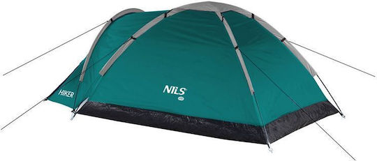 Nils Mountaineering Camping Tent Green 3 Seasons for 2 People Waterproof 3000mm 205x150x105cm