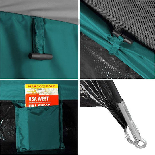 Nils Mountaineering Camping Tent Green 3 Seasons for 2 People Waterproof 3000mm 205x150x105cm