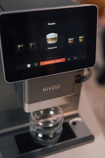 Nivo 9101 Automatic Espresso Machine 1465W Pressure 15bar for Cappuccino with Grinder Black