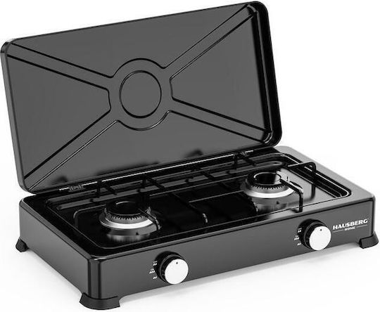 Hausberg Countertop Burner Flüssiggas Double Schwarz
