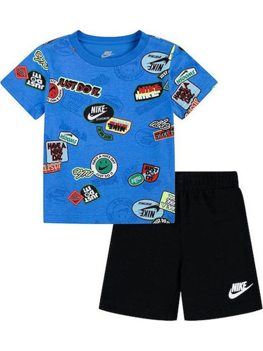 Παιδικό Σετ με Σορτς Καλοκαιρινό 2τμχ Μαύρο Sportswear