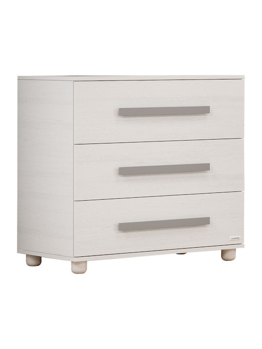 Smart Baby Dresser with 3 Drawers White 94x51x88cm