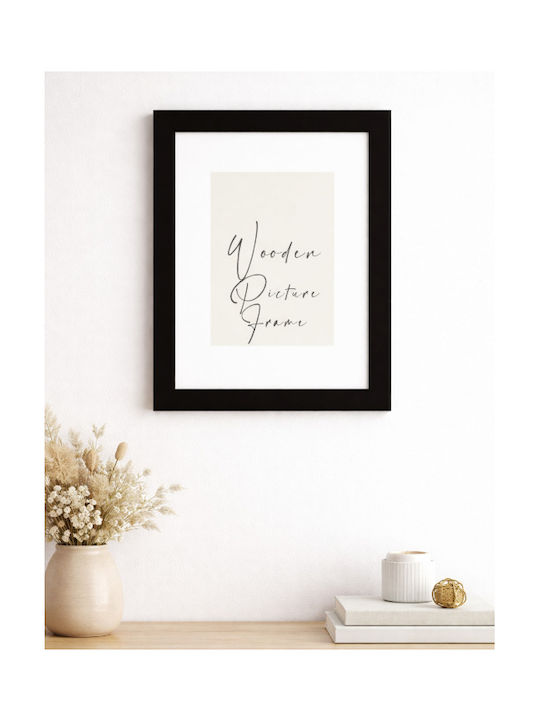 Wooden Wall Photo Frame – Puzzle – Poster Black Acrylic Glass K1061/69 Photo 50cmx60cm