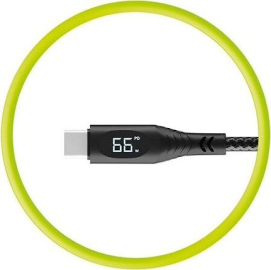 Mobile Origin USB 2.0 Cable USB-C male - USB-A 66W PD Μαύρο 1.5m