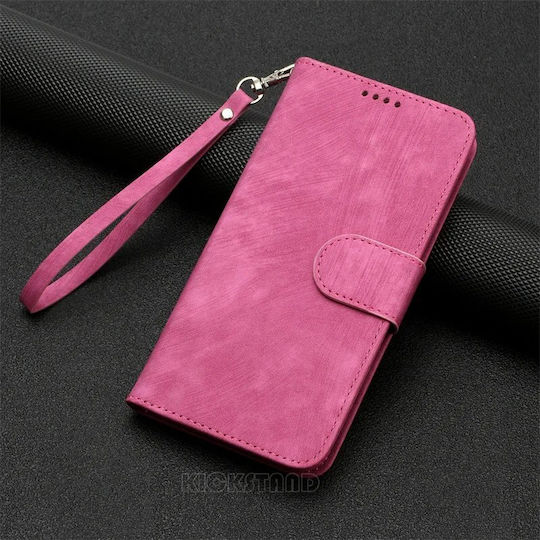 Wallet Δερματίνης / Σιλικόνης Φούξια (Moto G42)