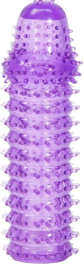 Seven Creations Super Stretch Silicone Sleeve Penis Extension Purple 15cm