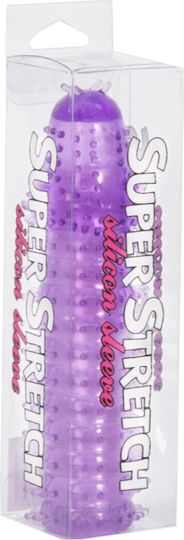 Seven Creations Super Stretch Silicone Sleeve Penis Extension Purple 15cm