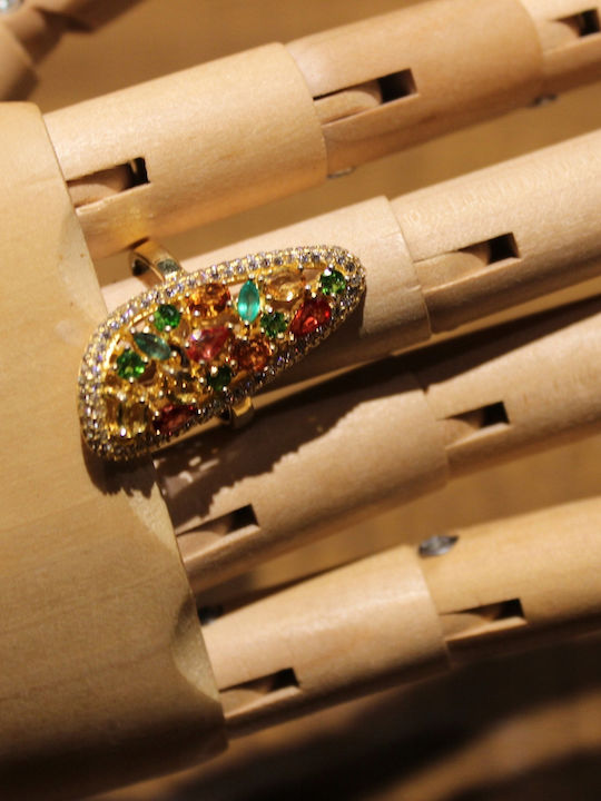 Songea Padparadscha Saphir Ring Größe 18.5