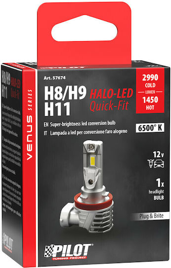 Lampa Lamps Car Halo Venus Series H11 / H8 / H9 LED 12V 10W 1pcs