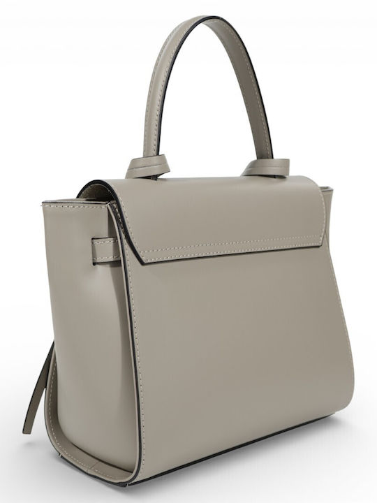Leder Damentasche Handtasche Taupe