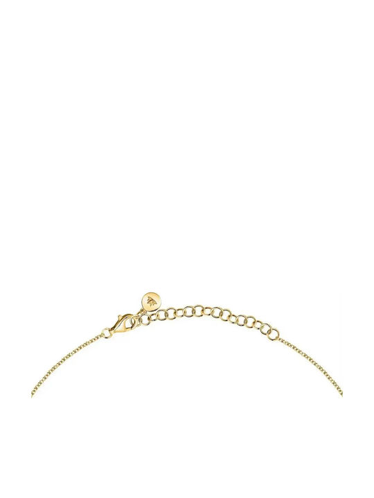 Morellato Necklace Pave Gold Plated Silver 925 Zircon Sazb02