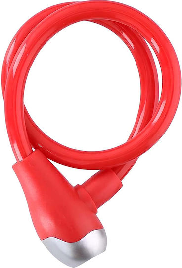 Avizar Stahl Diebstahlsicherung Kabel mit Schlüssel Pvc Hülle Fahrräder Scooter Rot
