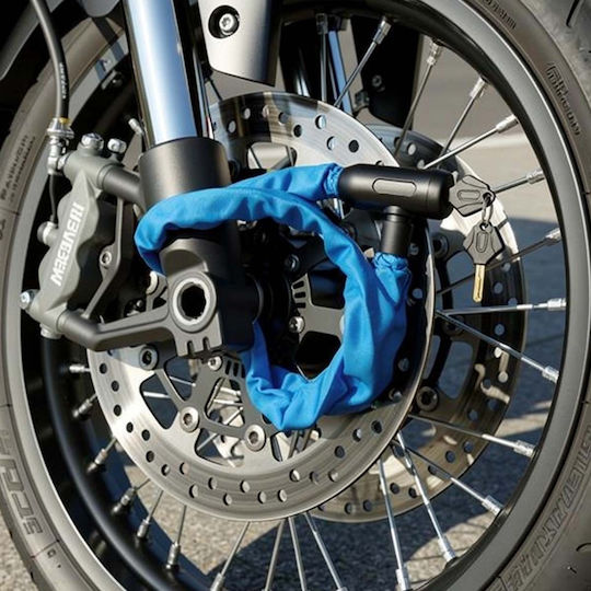 Avizar 120cm Reinforced Cable Lock Metal Head Bicycles Motorcycles Blue
