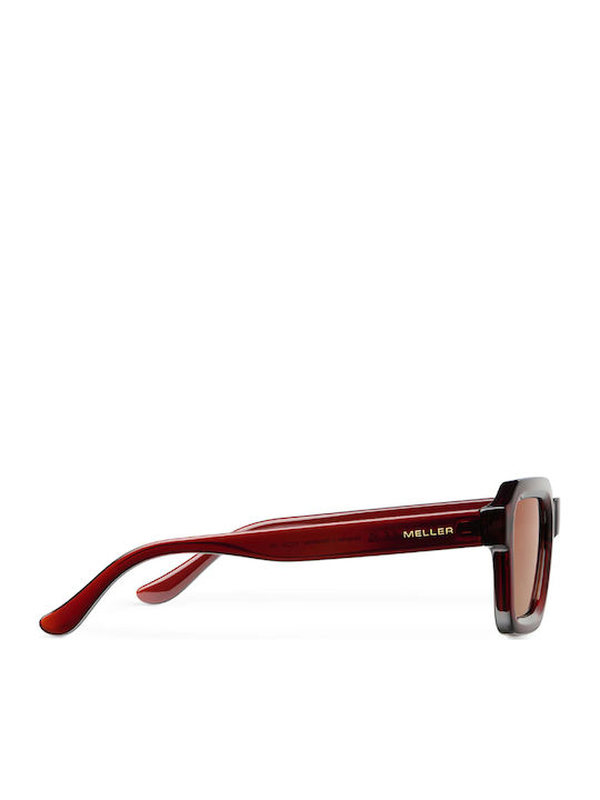 Meller Unisex Sonnenbrillen mit Roter Rahmen und Roter Linse NAY3-MAROONGBROWN