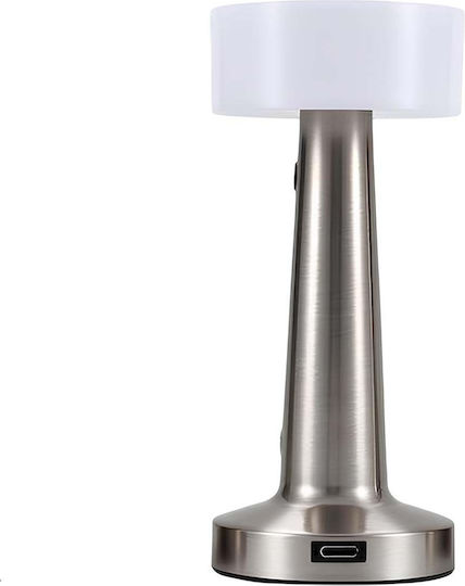 Avizar Kabellose Touch LED Ambientlampe Mit 3 Lichtmodi Silber