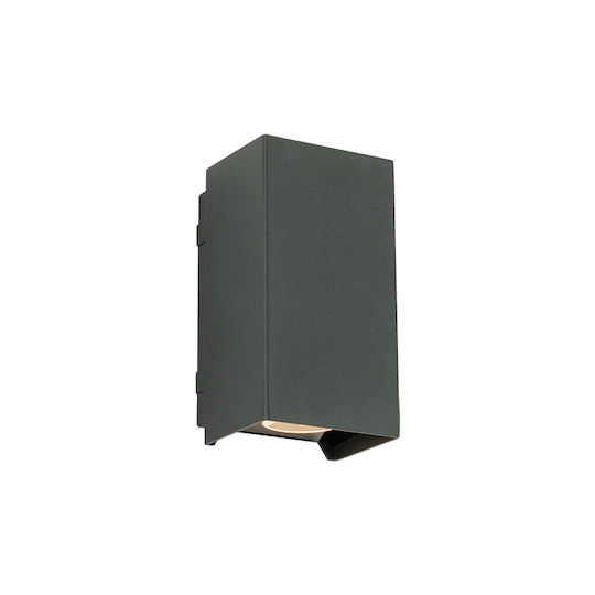 Zambelis Lights Επιτοίχιο Εξωτερικό Φωτιστικό LED IP65 με Θερμό Λευκό Φως Διπλής Δέσμης