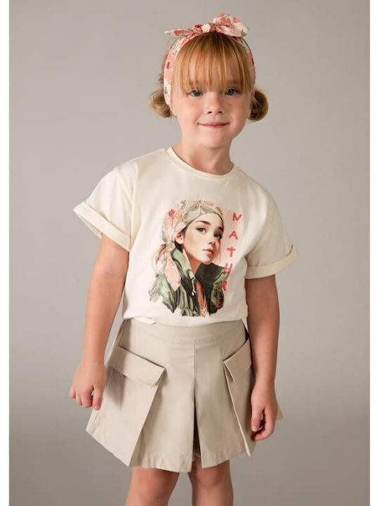 Kinder-Shorts/Bermudas Stoff Beige