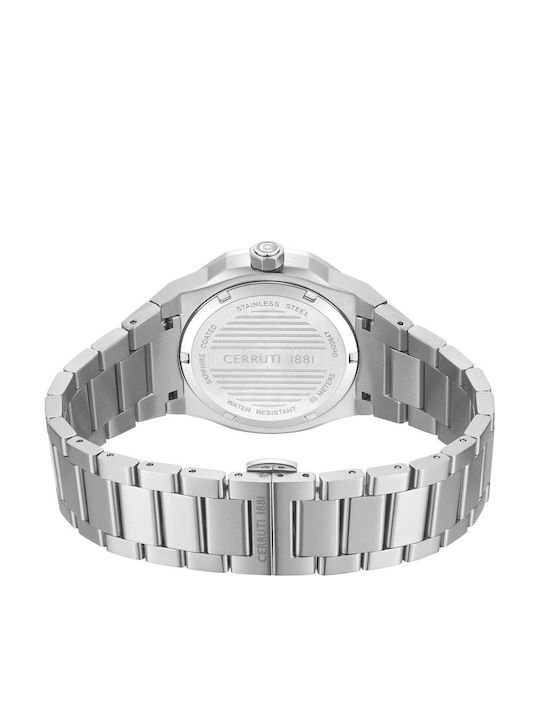 Cerruti Razzuolo Men's Watch Battery with Silver Metal Bracelet