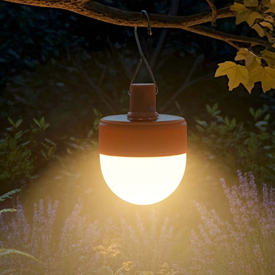 Avizar 10w Wiederaufladbare Solarleuchte Haken 5 LED Modi 1200mah Orange