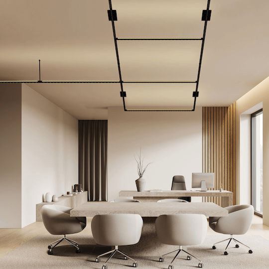Zambelis Lights Ράγα Στερέωσης για Φωτιστικά Μαύρη 23152