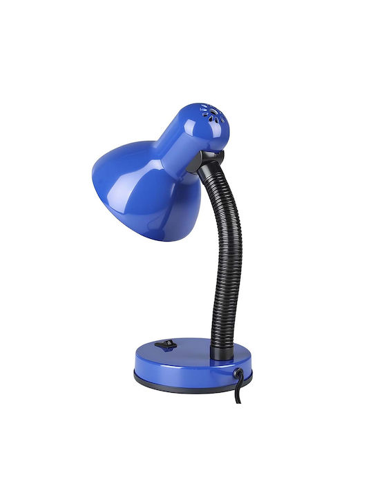 Avizar Verstellbare Tischlampe Kompatibel E27 40W Flexibler Arm Schalter Schwarz Blau