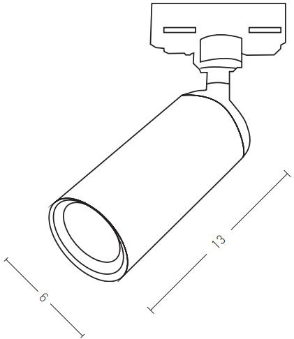 Zambelis Lights Μονό LED Σποτ σε Μαύρο Χρώμα