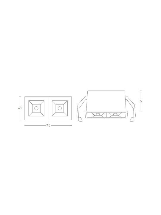 Zambelis Lights Χωνευτό Σποτ με Ενσωματωμένο LED και Θερμό Λευκό Φως Μαύρο 1τμχ Zambelis Lights Χωνευτό Σποτ με Ενσωματωμένο LED και Θερμό Λευκό Φως Μαύρο 1τμχ