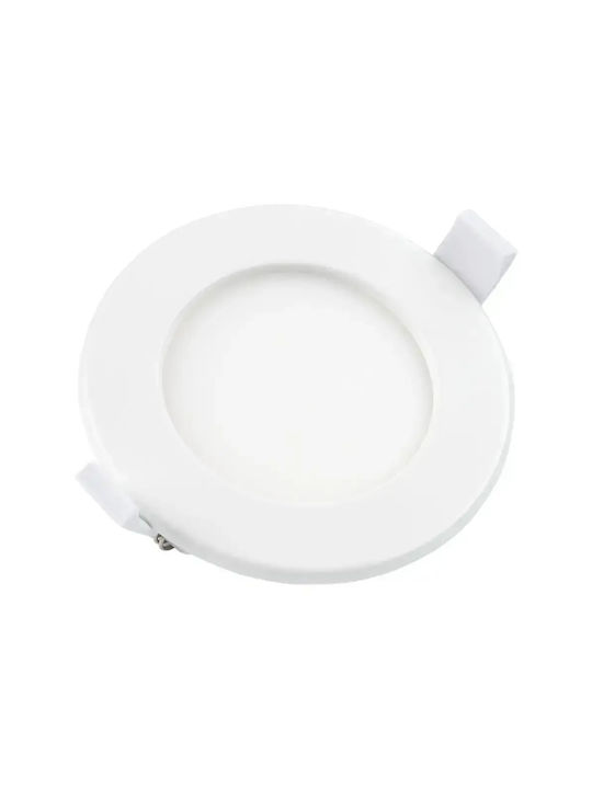 Optonica Round Plastic Recessed Spot with Integrated LED and Adjustable White Light White 1pcs