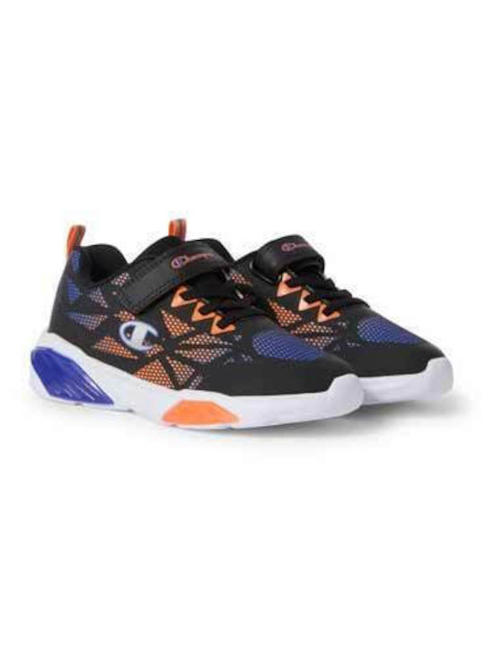 Kids Sneakers With Hoop & Loop Closure Black