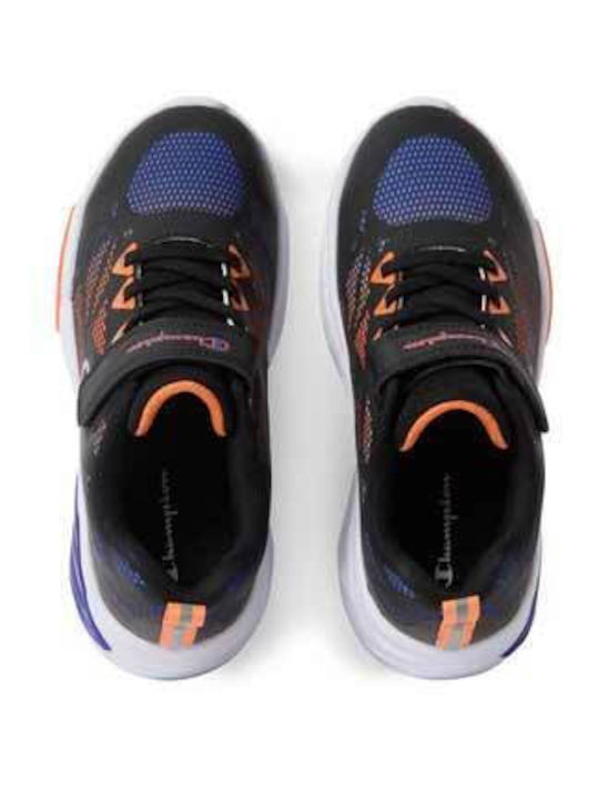 Kids Sneakers With Hoop & Loop Closure Black