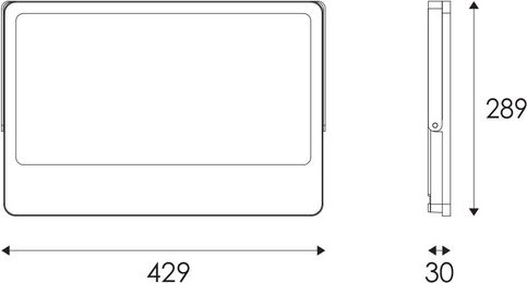Aca Στεγανός Προβολέας LED 400W Ψυχρό Λευκό 6500K IP66