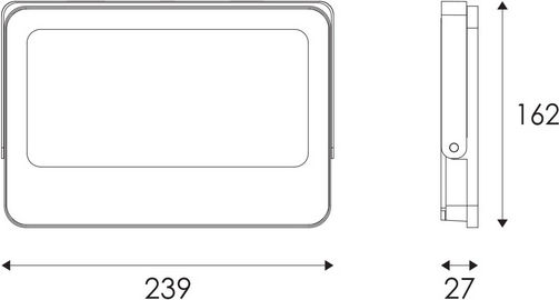 Aca Στεγανός Προβολέας LED 100W Ψυχρό Λευκό 6500K IP66