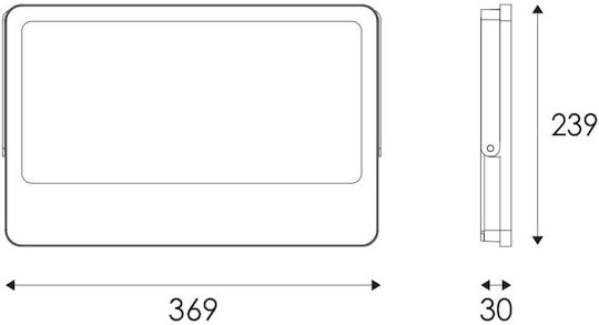 Aca Στεγανός Προβολέας LED 200W Ψυχρό Λευκό 6500K IP66