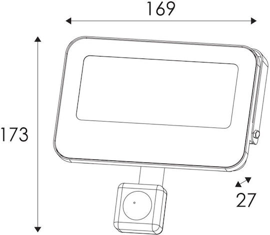 Aca Στεγανός Προβολέας LED 30W Ψυχρό Λευκό 6500K IP66