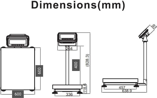 T-Scale Πλάστιγγα με Ικανότητα Ζύγισης 300kg και Ακρίβεια 50gr