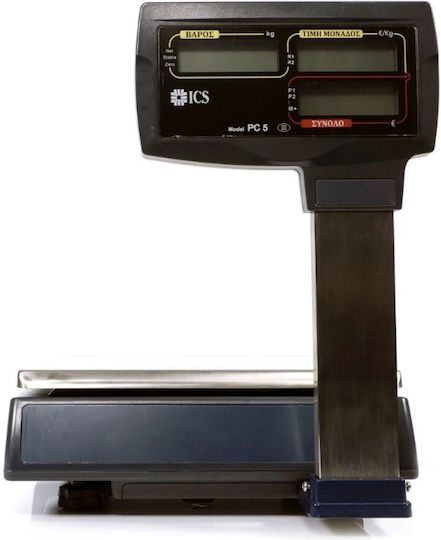 ICS Electronic Retail Scale with Column with Weighing Capacity of 30kg