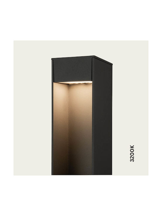 Zambelis Lights Outdoor Floor Lamp Small Post LED 12W IP65 Gray