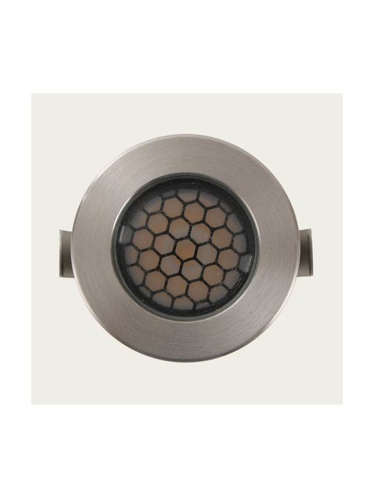 Zambelis Lights Spot De Podea LED 1W Cu Alb Cald IP65 Gri