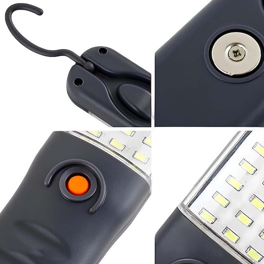 Avizar 5w 3600mah Акумулаторна LED Работна Лампа 360° Въртяща Кука Черна