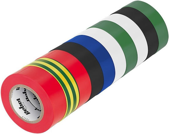 Rebel Adhesive Insulation Tapes Set 10 Pieces 0.13 Mm X 19 Mm X 20 Yd Mixed Colours