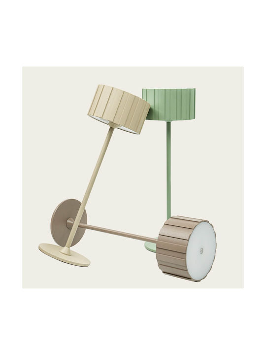 Zambelis Lights Table Lamp LED with Green Shade and Base