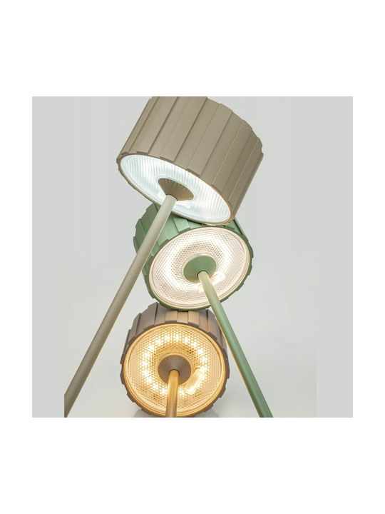 Zambelis Lights Table Lamp LED with Green Shade and Base
