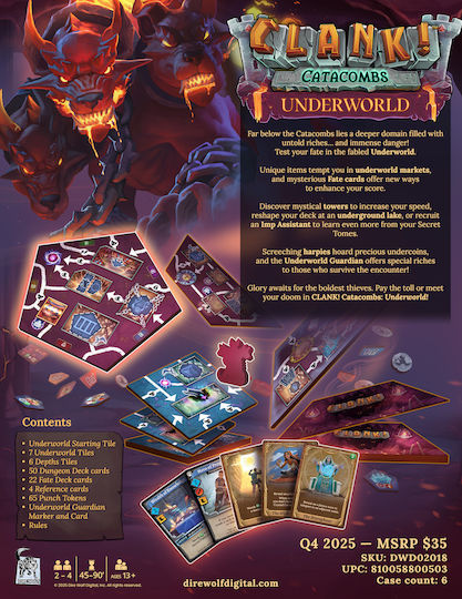 Επέκταση Παιχνιδιού Clank!: Catacombs – Underworld για 2-4 Παίκτες 13+ Ετών (EN) Dire Wolf